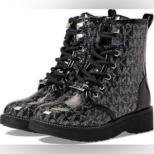 Michael Kors Haskell Syre Black glitter kids boots SZ 1